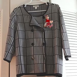 Houndstooth cardigan/jacket by Dress Barn